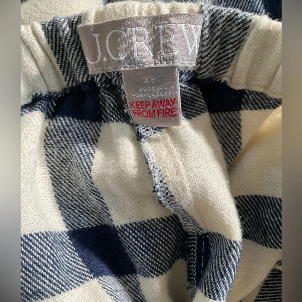 J. Crew Plaid Flannel PJ Pants XS
